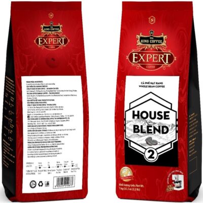 King Coffee House Blend 2 Whole Bean coffee – Túi 1kg