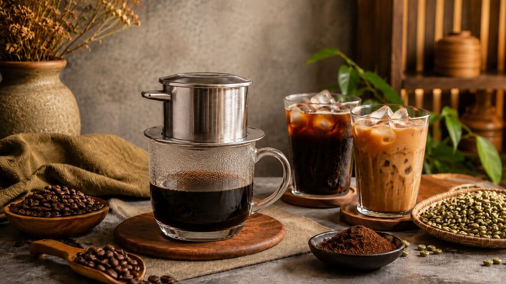 các loại cà phê chế phin 
