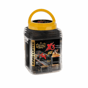 Pc X3_Hộp nhựa 30sachets_EV_24G copy KING COFFEE Hòa tan 3IN1 X3 – Hộp nhựa 30 sachets x 24g