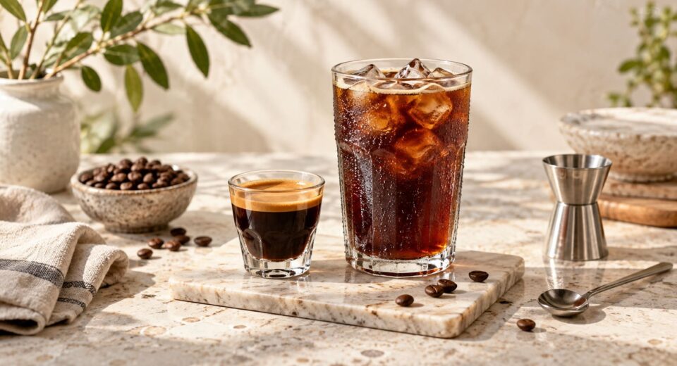cà phê espresso và americano