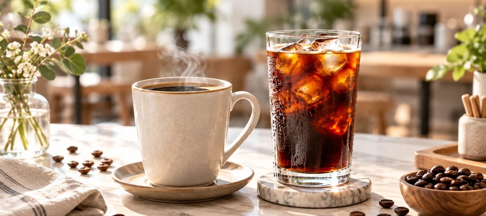 americano và cà phê đen
