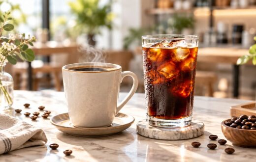 americano và cà phê đen