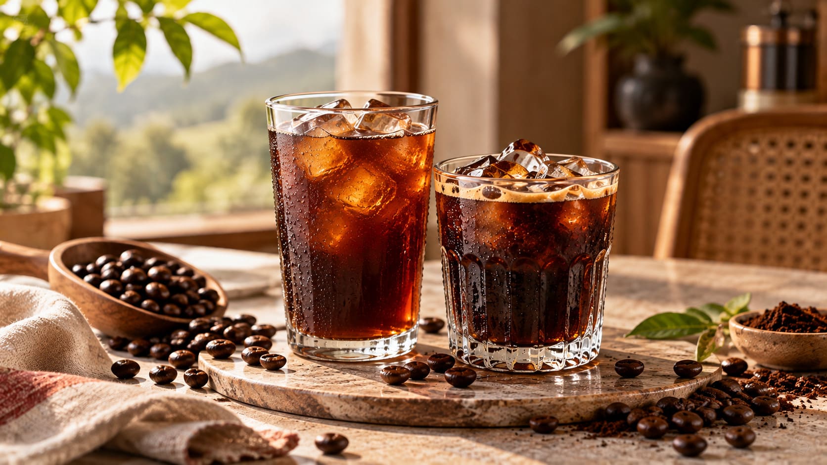 americano và đen đá