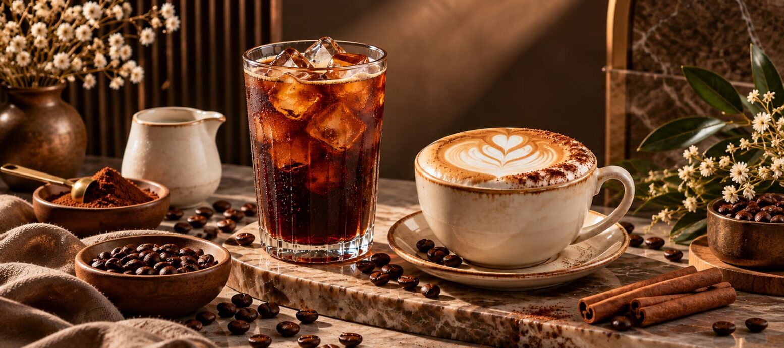 americano và cappuccino